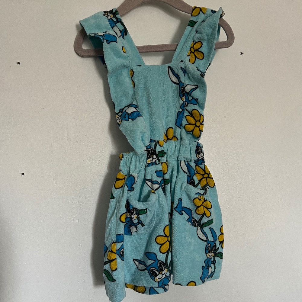 Hugo Loves Tiki Toddler Bunny Pinafore Style dress